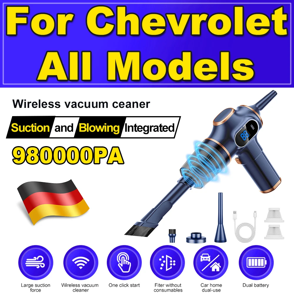 

980000PA Wireless Car Vacuum Cleaner Cordless Handheld Auto Vacuums Portable Mini Vacuum Cleaner For Chevrolet All Models