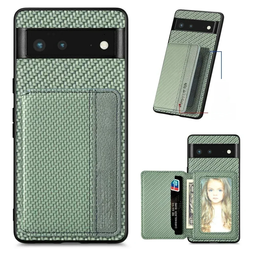 Etui z klapką do Google Pixel 11 10 10A 9A 8A 7 A 6, skórzane etui z panelem tylnym RFID na karty, pokrowiec na telefon Pixel 9 Pro XL 8 7A 6A 7 Pixel10 — zdjęcie produktu 7