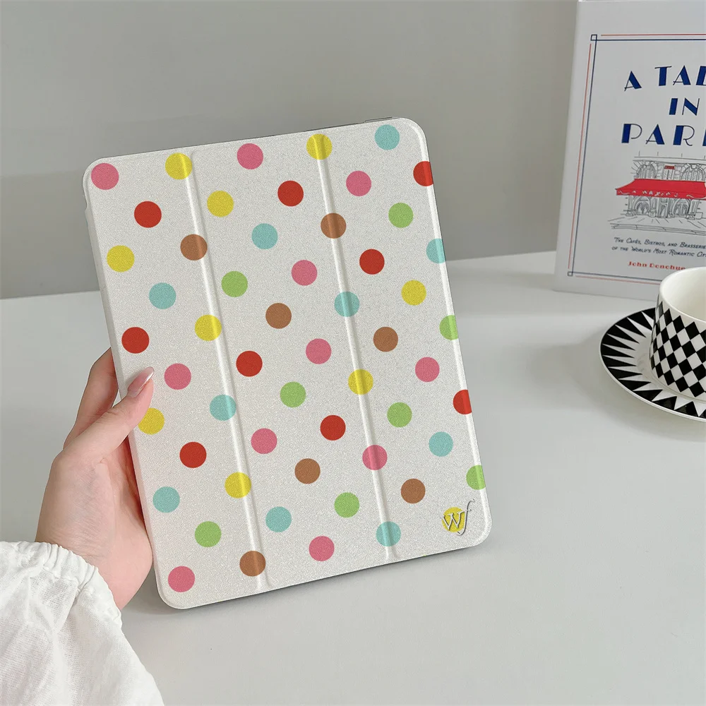 

Polka Dot Cute Case for Apple iPad Air 3 10.5 Air 5 4 10.9 10th Pro 2024 Air 2025 11“ Ipad 7 8 9 10.2 inch mini 7 6 5 4 Cover