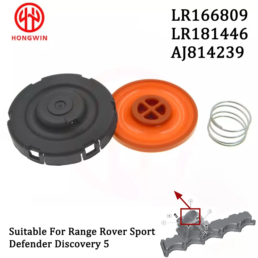 Exhaust Engine PCV Valve Cover Repair Kit With Membrane LR166809 LR181446 AJ814239  For Land Rover Range Rover Sport Discovery 5