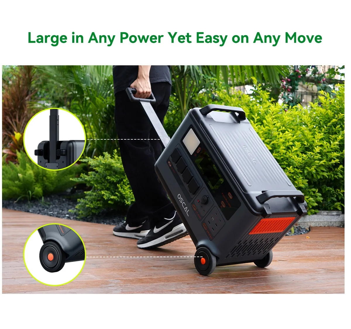 Oscal Blackview PowerMax3600 Rugged Power Station 3600Wh 57600Wh Expansion 3600W LiFePO4 Battery 14 Outputs 5 LED lighting Modes