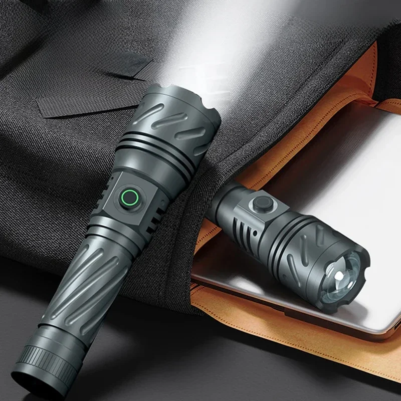 Choice Hyundai HY-D03 LED Flashlight Tactical Lantern Rechargeable Light High Power Portable Torch Outdoor Emergency Use Torch