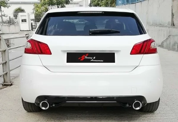 Car Rear Bumper Lip Diffuser Spoiler Rear Side Splitters Flaps For Peugeot 308 Flaps Protector Chassis Spoiler Bodykit