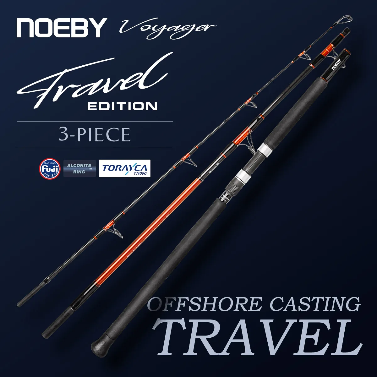 

NOEBY VOYAGER Travel Popping Удочка 2,49 м Offshore Casting Fuji Torayca Портативная удочка для большой игры GT Tuna Popping