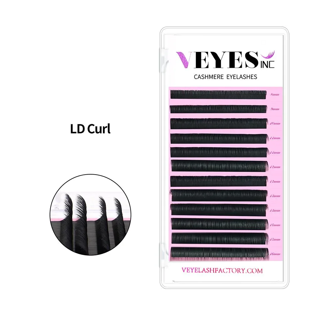 

Veyes Inc LD Curl Individual Eyelash Extensions Faux Mink Lashes Veyelash Professionals Classic Soft Natural Lash Bulk Wholesale