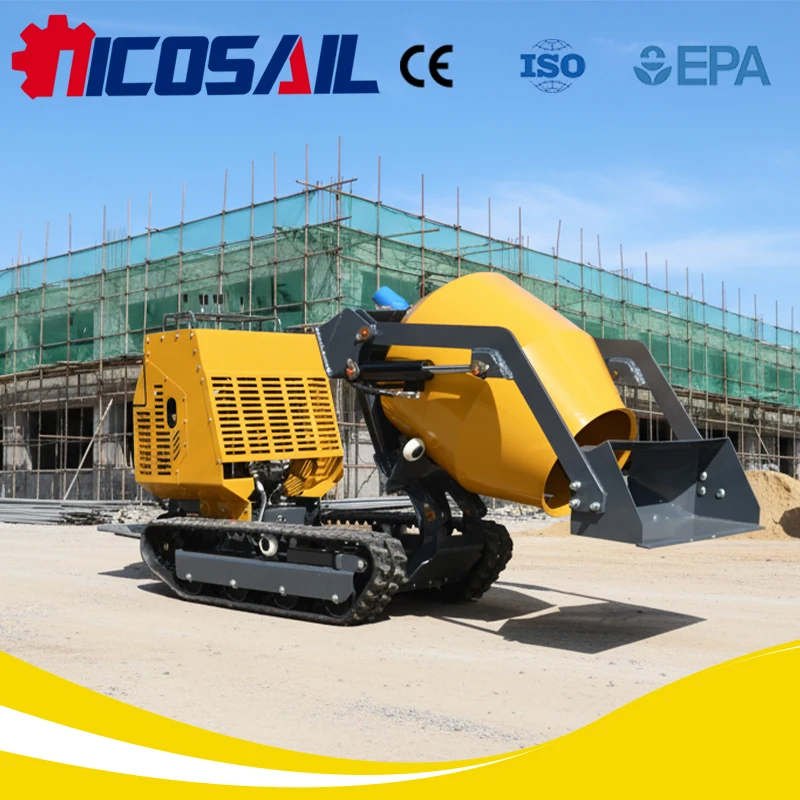 

Настраиваемый самозагружающийся мини-самосвал Euro 5 с гидравлическим приводом, сертифицированный CE, грузоподъемностью 750 кг, на гусеничном ходу, для строительных площадок