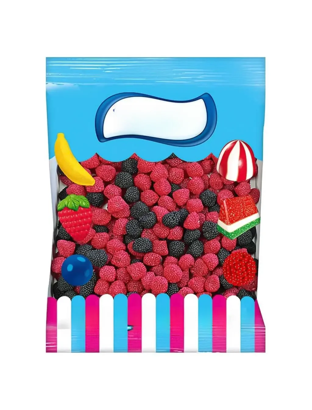 Glassy BlackBerry Treats, BlackBerry-shaped Treats, Revestido com Caramel Balls, 1g Seu exterior vai