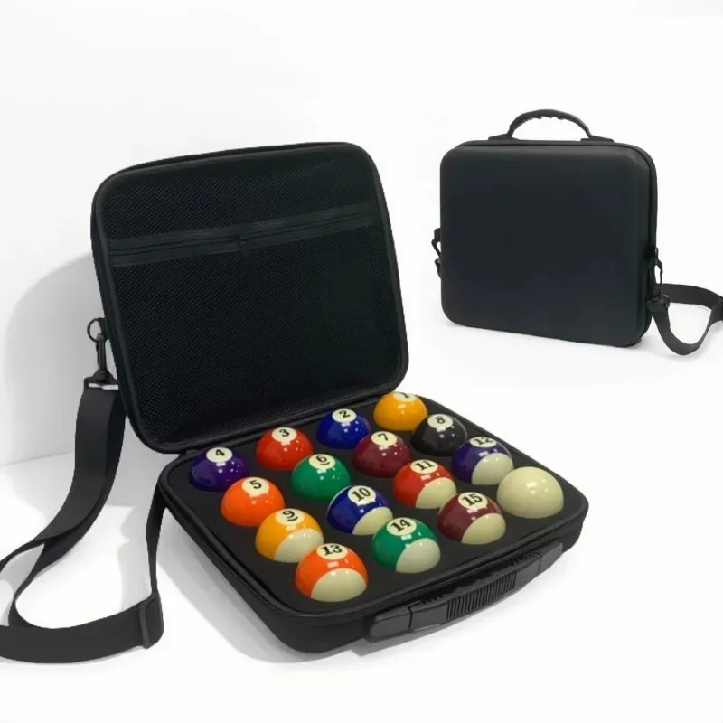 Billiard Ball Storage Bag Large Pool Ball Carrying Case for 16 Balls American Eight Ball and Chinese Pool Accessories Organizer