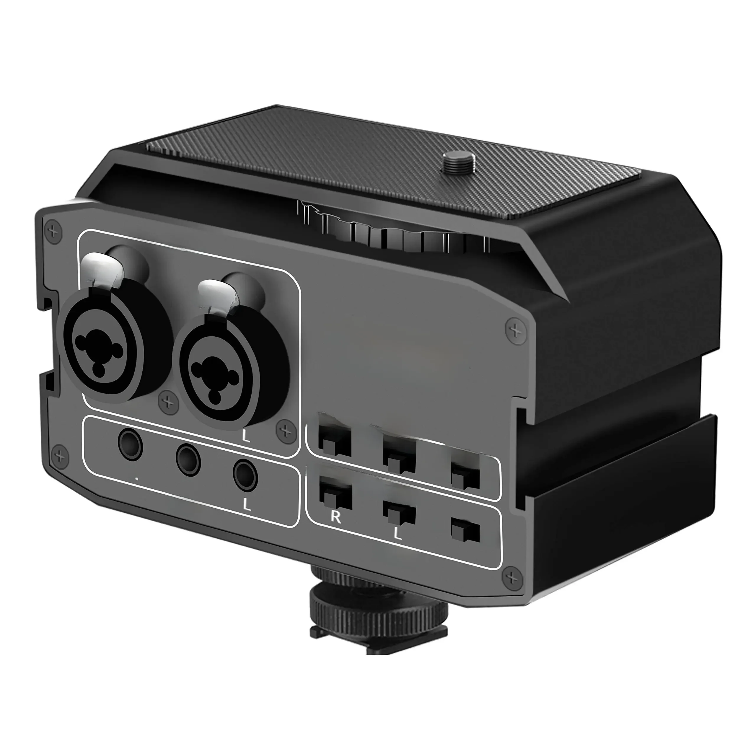 CVM-AX3 Audio-Mixer, Dual XLR/3,5mm/6,35mm Mikrofon-Vorverstärker, Kamera-Mixer für Canon Nikon Sony Panasonic DSLR-Kamera Camcorder