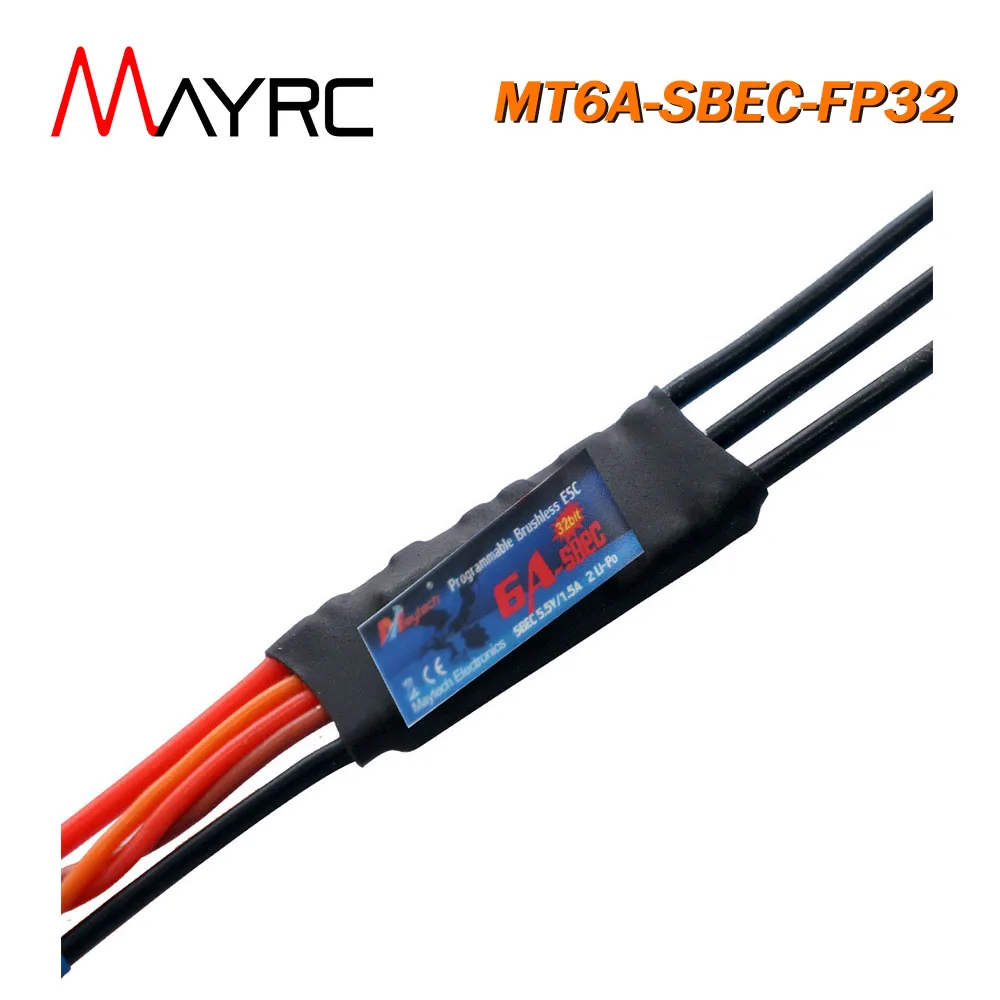 MAYRC 6A 5.5V 1.5A BEC 2Cells Falcon Pro 32bit Micro-processor Firmware ESC for Fixed Wing Airplane Helicopter Quad Multi Copter