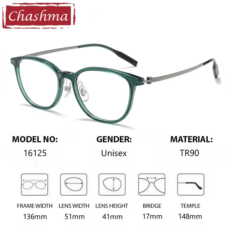 Chashma Prescription Glasses Women Fashion Myopia Degree TR90 Optical Lenses Recipe Anti Blue Light Teen Girls Eyeglasses Frames