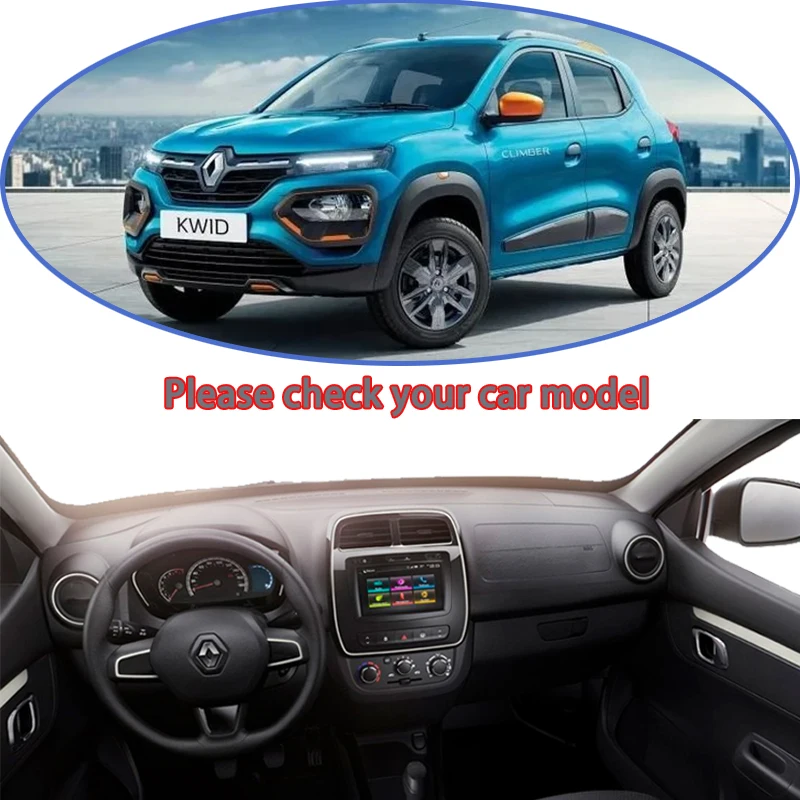 Dashboard Cover Mat For Renault Kwid Outsider 2016~2023 Interior Mouldings Accessories Avoid Light Pad Instrument Platform Mats