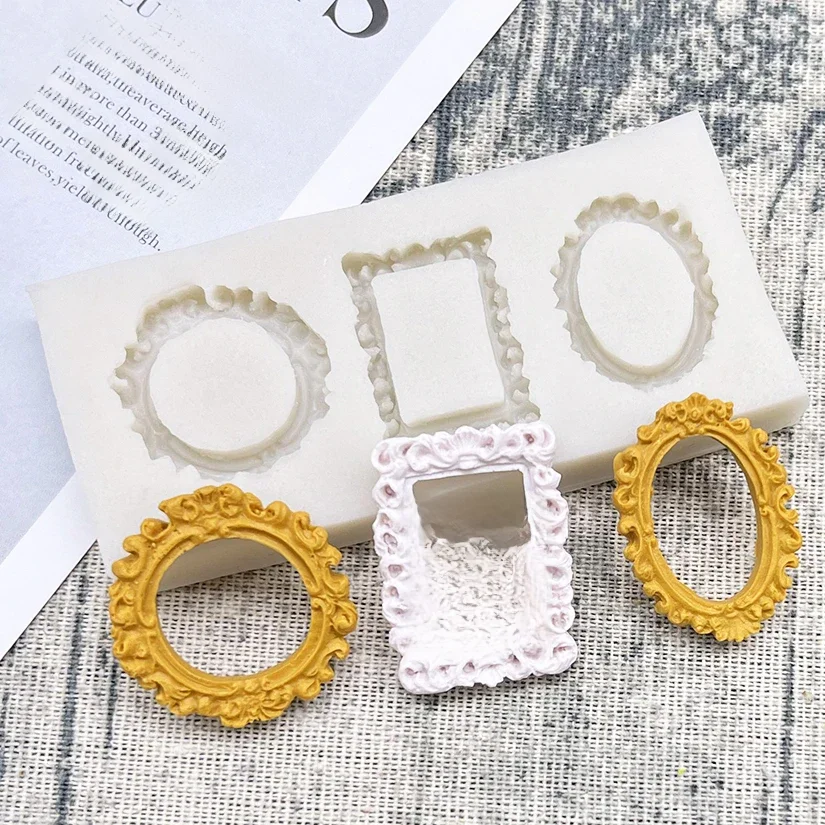 Moule de cuisson de gâteaux en Silicone, cadre Sugarcraft, Cupcake au chocolat, outils en résine, outils de décoration de Fondant