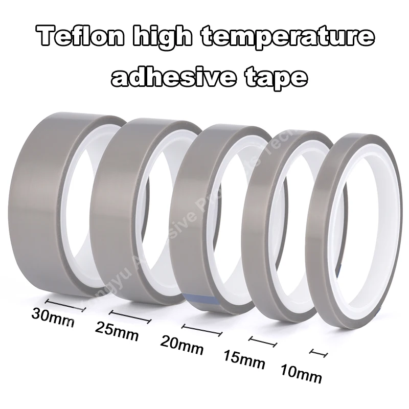 PTFE Tape, Single Side Silicone Adhesive PTFE Film Tape Sheets, Heat Resistant Film Tape