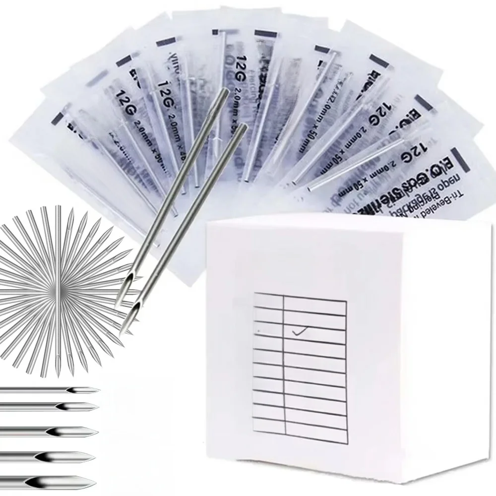 Piercing Nadel 12G 14G 16G 18G 20G Chirurgische Sterile Einweg Punktion Nadeln Für Ohr Nase Nabel Nippel Lippen Piercing Werkzeug