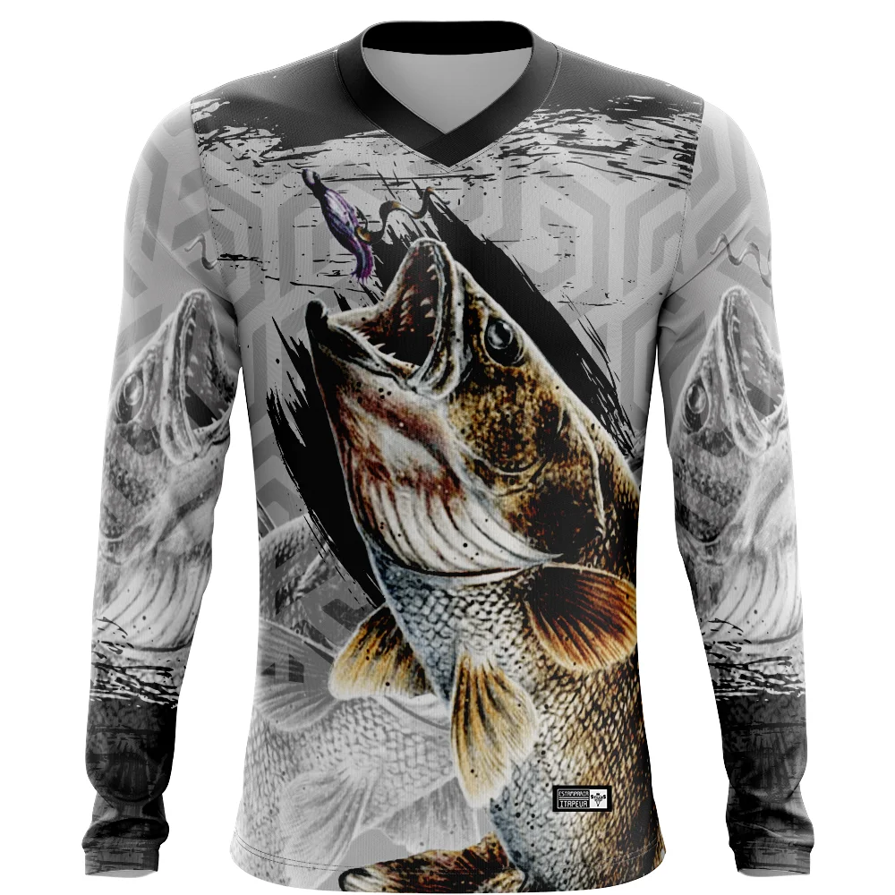 Tee Shirt Shirt Fishing Blouse Adult With Protection Uv50 Fish Fishing Shirt with Quick Drying 41