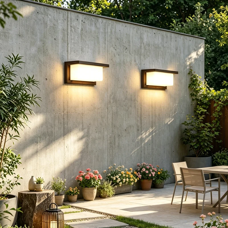 2 lampes murales LED d'extérieur IP66 220V étanches, lampes pour balcons, escaliers, ports, jardins et villas, lampes murales pour intérieur