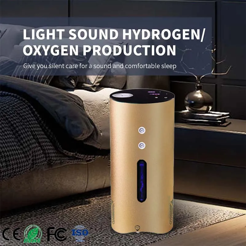 Hydrogen Inhalation Machine 99.99% High Purity Low Noise Purity Dual Outlet H2 Generator SPE/PEM molecular Water Electrolysis Io