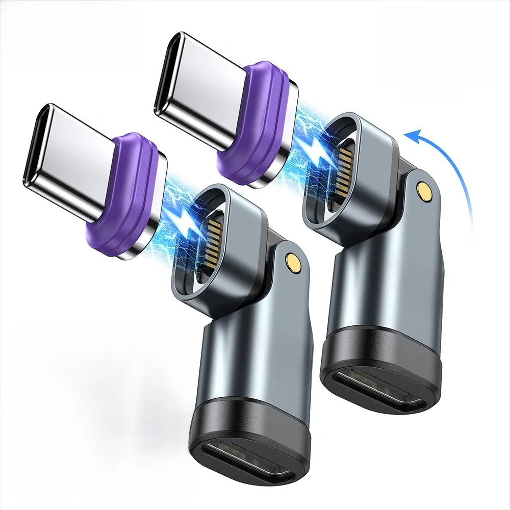 AUFU 240W Magnetyczny adapter USB C 16Pin USB-C do Type C Kabel szybkiego ładowania USB C żeński konwerter do Samsung iPhone Xiaom Macbook — zdjęcie produktu 7