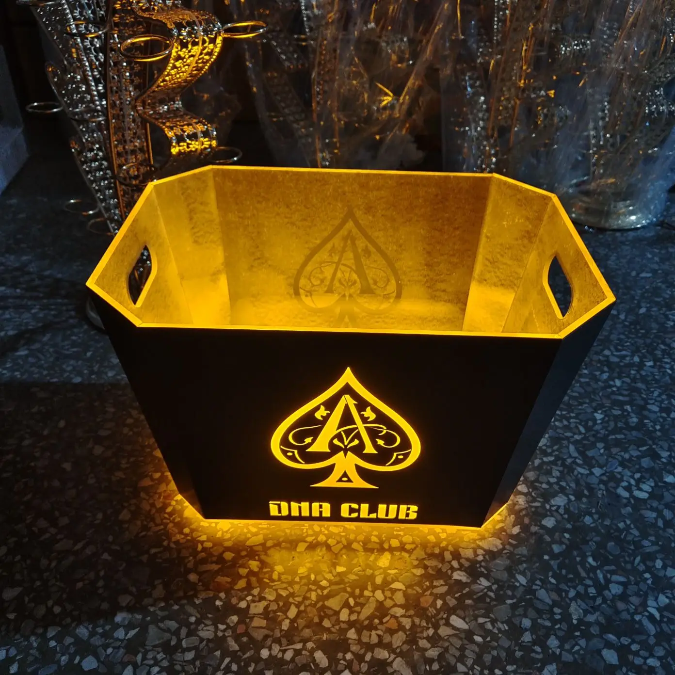 WHITE LED ICE BUCKET FOR NIGHTCLUB