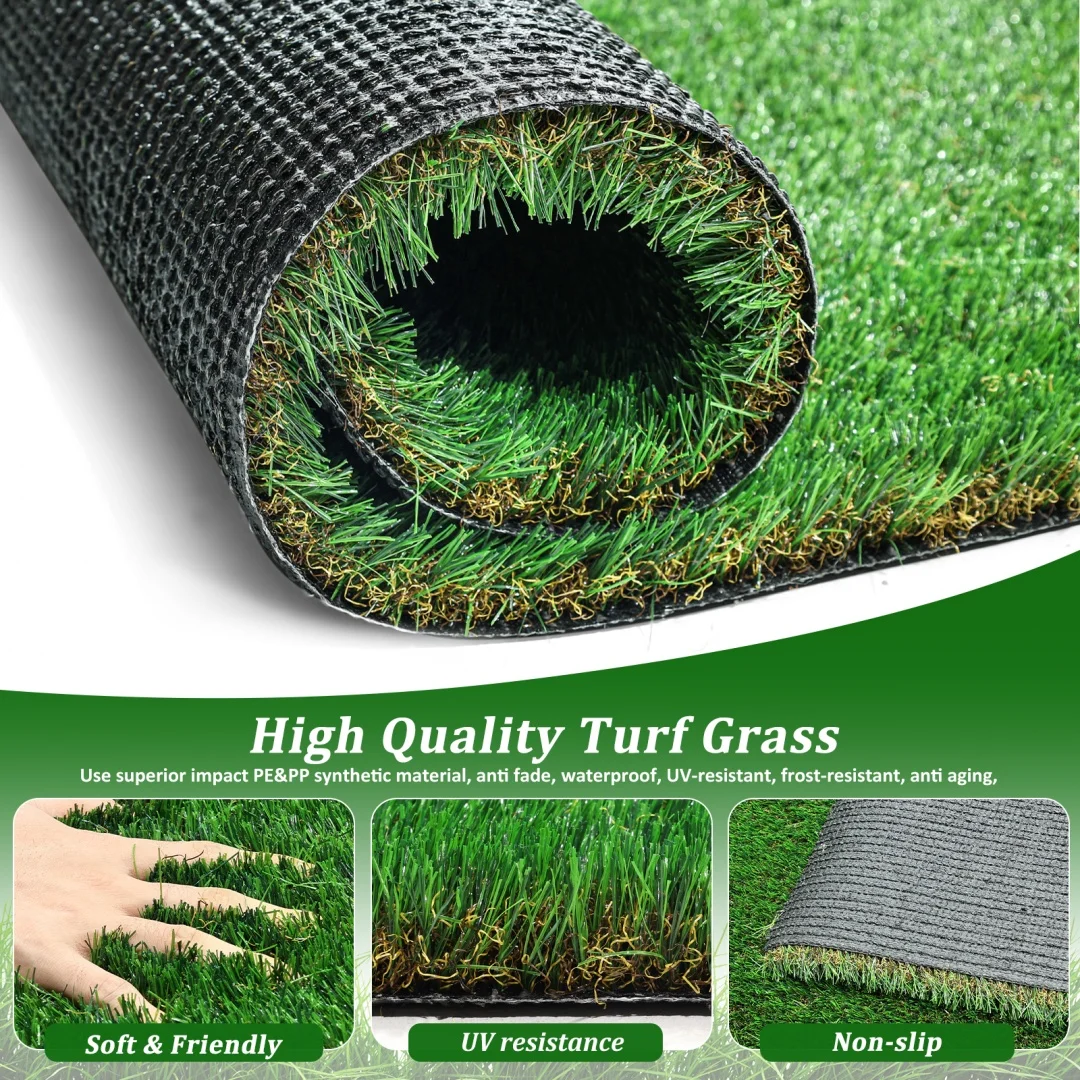 1m X 2m Kunstgras Runner Tapijt 2cm Pile Hoogte Dik Realistisch Synthetisch Gras voor Patio Balkon Tuin Gazon Huisdiervriendelijk