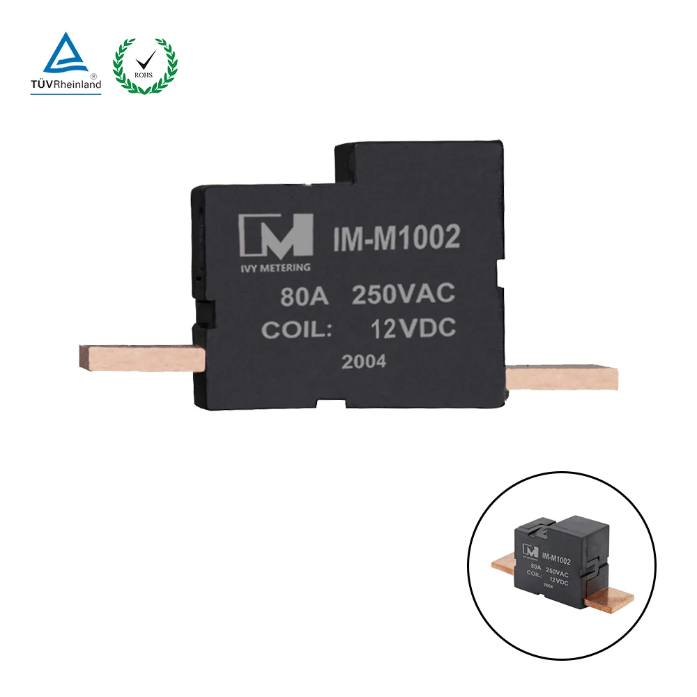 IM-M1002 80A 250VAC 12V Coil Disconnect Breaker Magnet Immunity 500mT 1Phase Meter Latching Relay