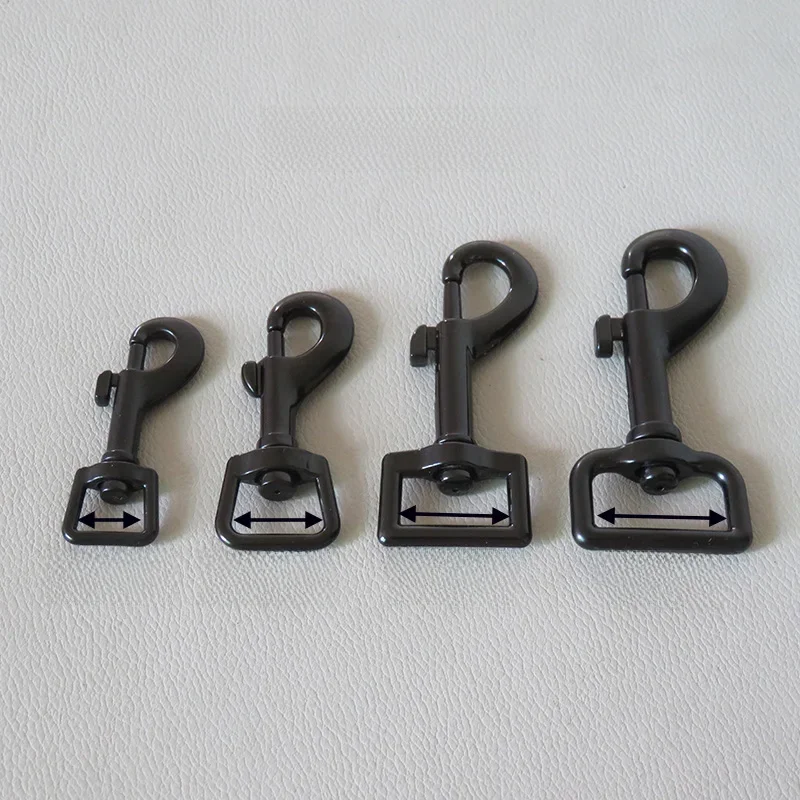 Fermoir à homard pivotant en métal, 12mm 15mm 20mm 25mm, boucle de ceinture de sécurité, mousqueton pour chien, laisse pour animaux de compagnie, accessoire de matériel