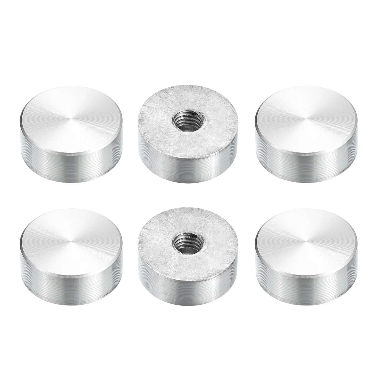 4/6/8 pièces 20mm de diamètre disque en aluminium matériel M6 M8 filetage rond verre Table cercle disque adaptateur supérieur