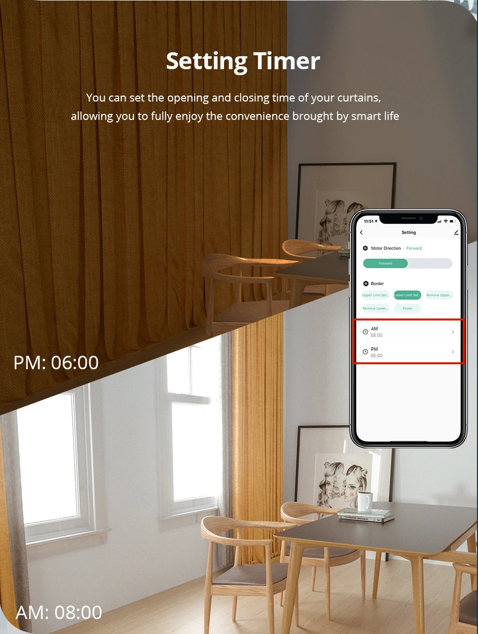 Zemismart Zigbee Smart Electric Curtain Robot Vorhangmotor für Roman Rod I Type U Type Track Work mit TUYA Alexa Google Home – Detail 6