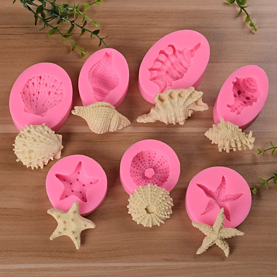 Sea Shell Conch Form Silikon Form Fondant Harz Sugar Mold Für Pastry Cup Kuchen Dekorieren Küche