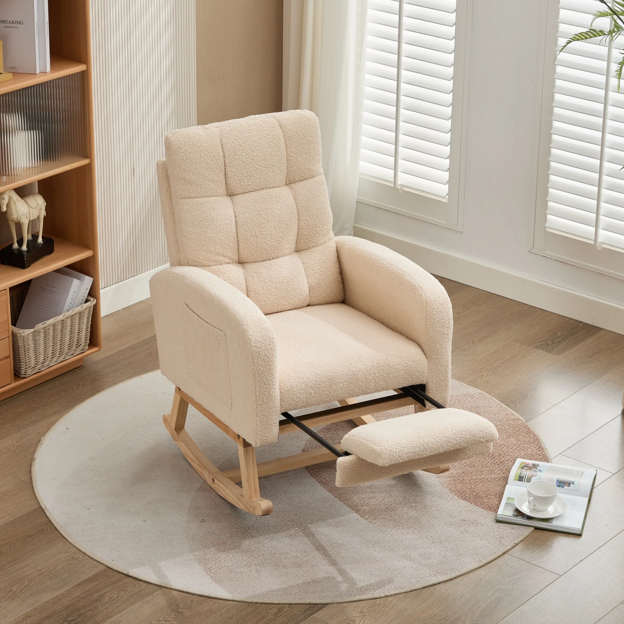 Nordic Home Einzel Wohnzimmer Schaukelstuhl Freizeit Licht Luxus Liege Einfacher Balkon Sessel Für