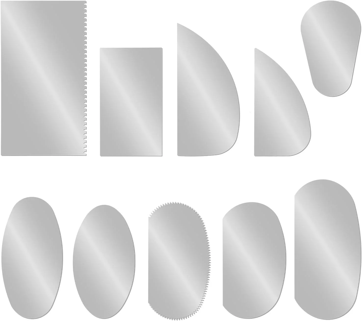 Grattoir de réparation en céramique en acier inoxydable, grattoir à boues d'huile, outil de sculpture en argile, grattoir à boues, outil professionnel d'enseignement 10 pièces