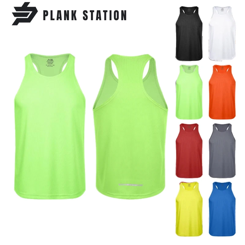 

Sleeveless Running Shirt Men Marathon Quick-drying Elastic Vest Fitness Training Racing Athlete Track Field Singlet