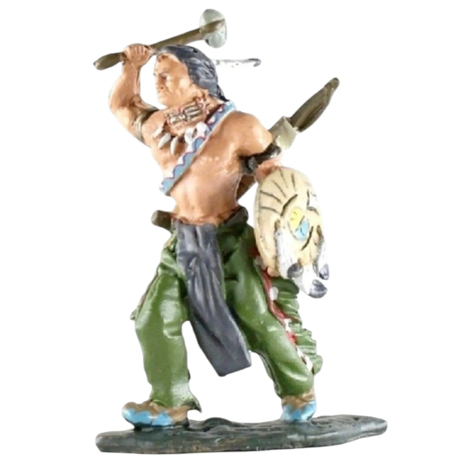 Figurine Hobby Work, Inah003, représentant un Indien Amérindien, chef de renom de la tribu Cheyenne des plaines du Nord du 19e siècle, étoile du matin, échelle 1:30, collection Indiens Amérindiens, sans étui, emballage blister d'origine, base.