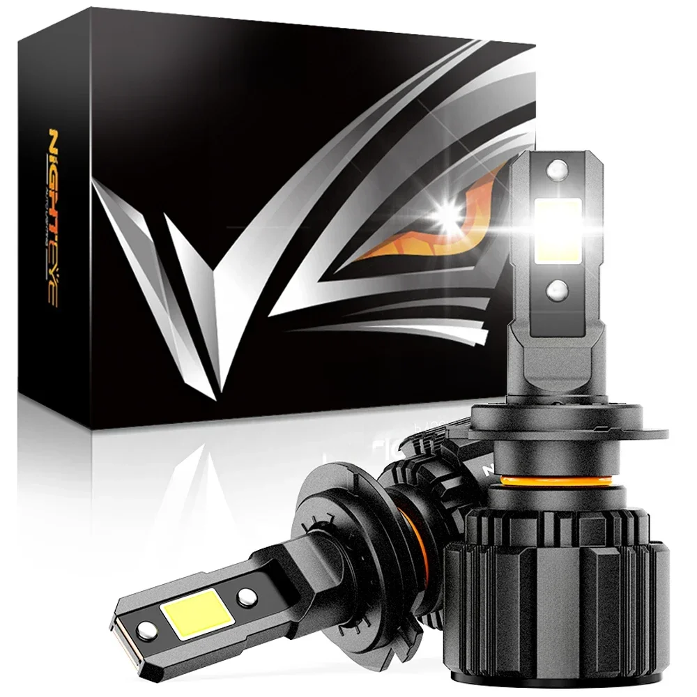 NIGHTEYE H7 LED Canbus 30000LM ampoules de phares de voiture H4 HB3 9005 HB4 9006 H11 H8 H9 9012 lumières LED 6500K blanc 12V 72W lampe automatique