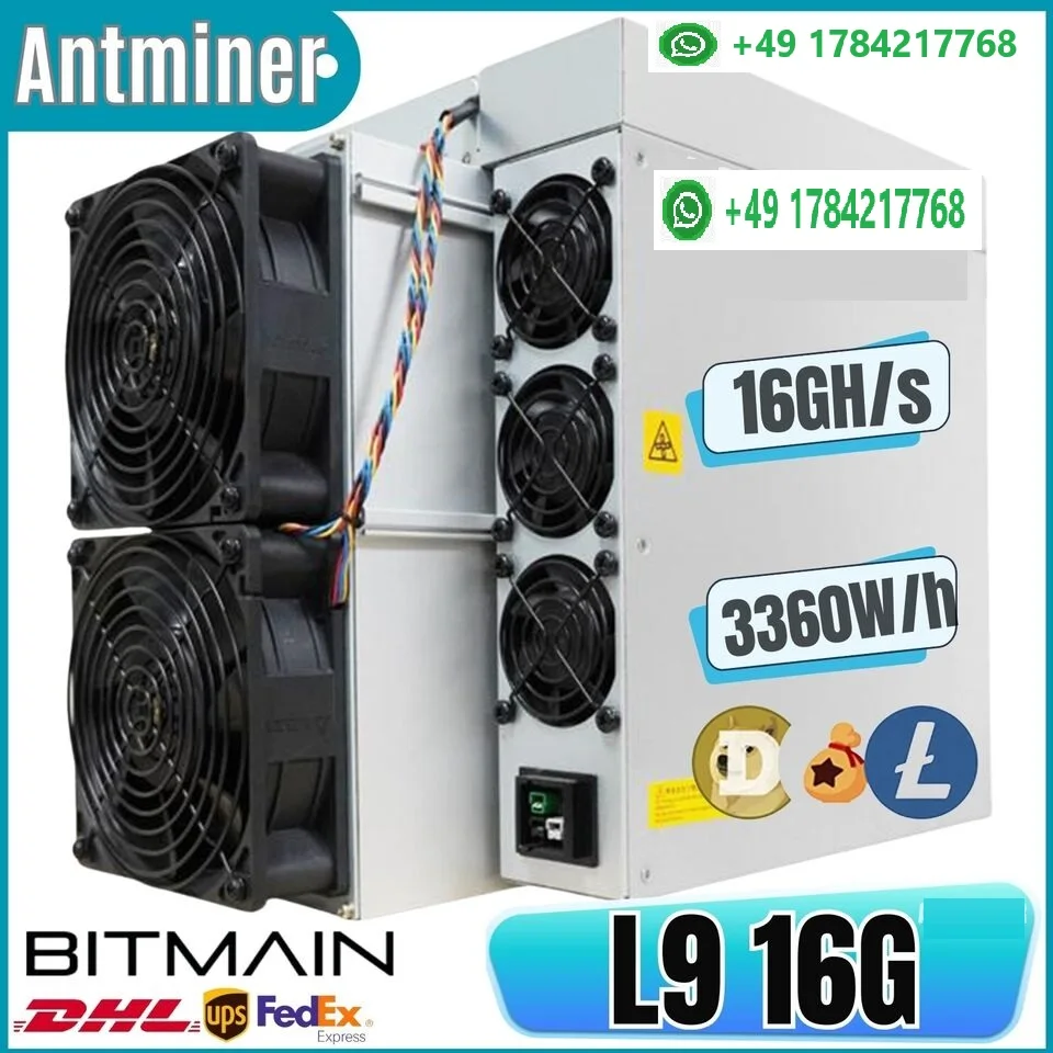 La Buy 3 Get 1 free New Antminer L9 16GH/S 3360W LTC / DOGE Coin Miner