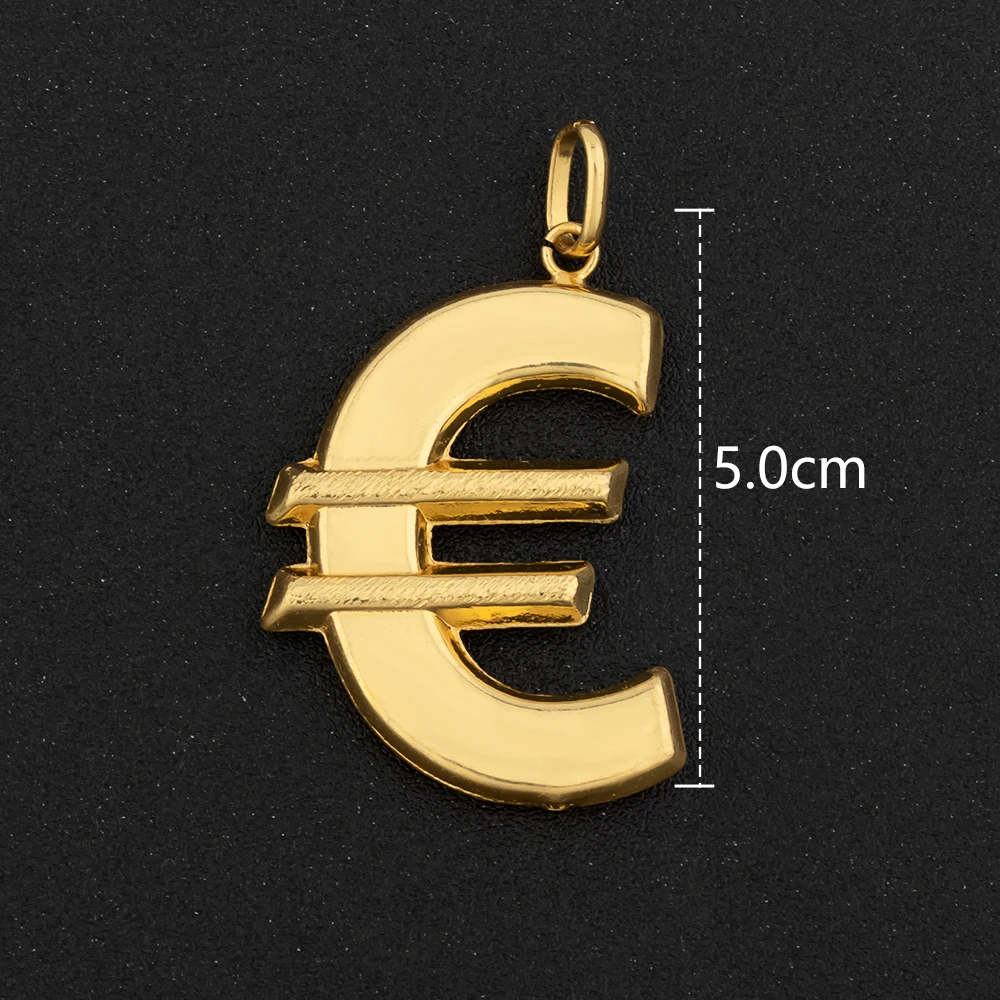 Gold Farbe Hip Hop Persönlichkeit Anhänger Afrikanische Karte Meerjungfrau Dollar Euro Form Anhänger Partei Schmuck Geburtstag Geschenke – Detail 10