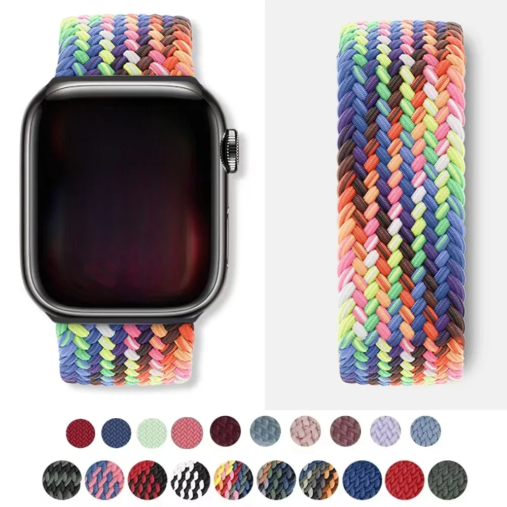Band für Apple Watch Serie 10 46 mm 42 mm 9 7 8 5 SE 6 44 mm 45 mm 40 mm 38 41 mm Ultra 49 mm Armband Correa geflochtenes Solo-Loop-Armband