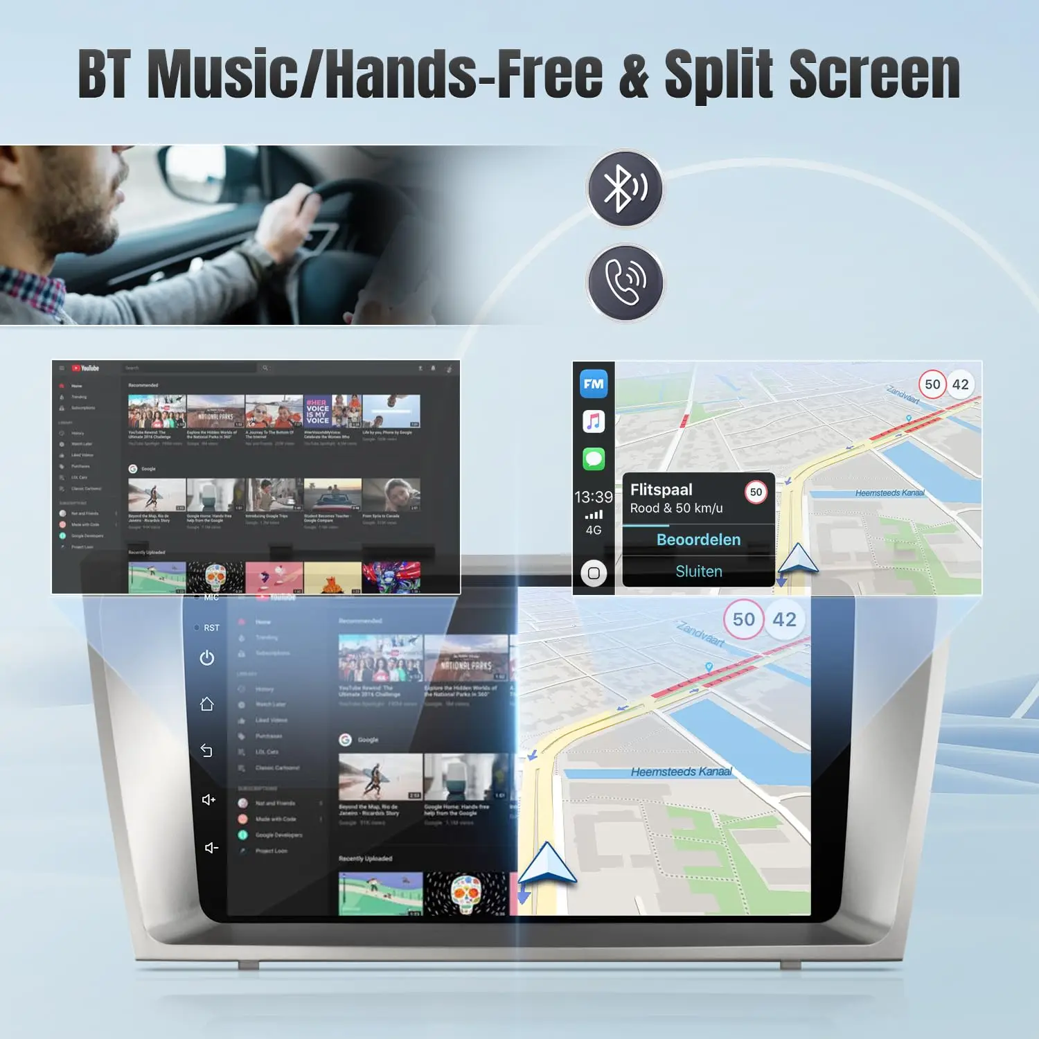 ستيريو سيارة أندرويد لتويوتا كامري 2006 2007 2008 2009 2010 2011 ، 9 بوصة IPS HD شاشة تعمل باللمس راديو السيارة لتويوتا كامري Wireles #5