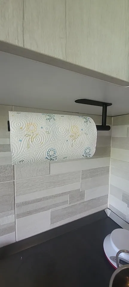 Kitchen Paper Towel Holder Adhesive Tissue Hanger Toilet Roll Paper Dispenser Cabinet Storage Napkin Rack Bathroom Accessories photo review