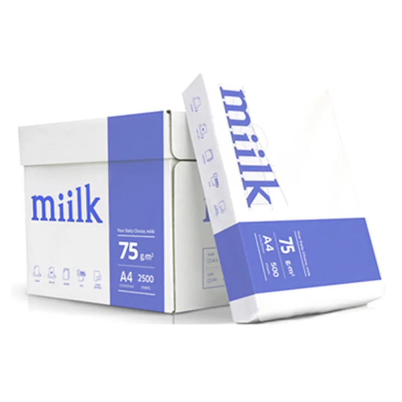 1 box of Korean paper milk A4 copy paper 2500 pieces 75g copy paper printing paper