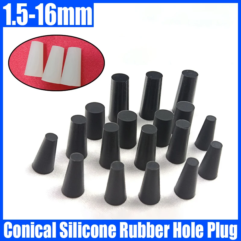 1-5PCS Conical Rubber Stopper High Temperature Resistant Silicone Rubber Hole Plug Tapered Sealing Plug For Electroplating Paint