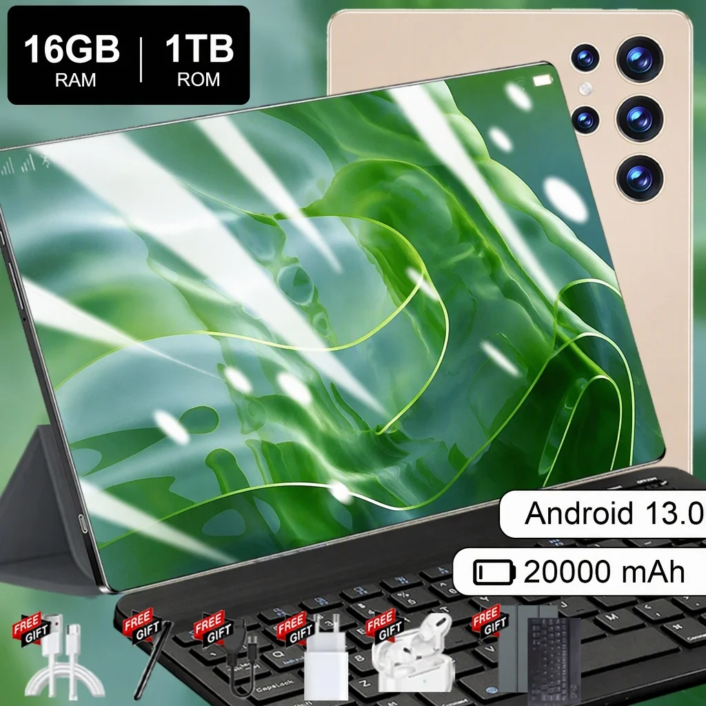 Tableta Android 2026 Versión Global 10,36 Pulgadas Batería Grande 20000mAh Memoria 16GB+1TB Procesador de 14 Núcleos Sistema Android 13.0