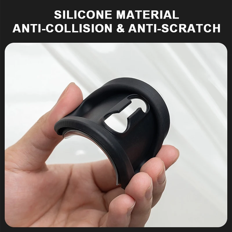 SEAMETAL 4Pcs Car Door Latch Cover Silicone Gel Door Groove Protection Cover Anti-Collision Cushion Shock Absorbing Buffer Mat