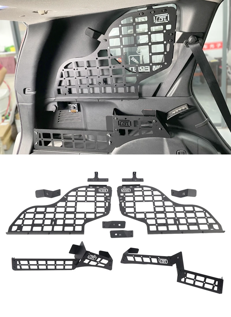 For Nissan Rogue X-Trail T31 2008-2013 Side Window Storage Panel Rear Trunk Debris Rack Storage Molle panel