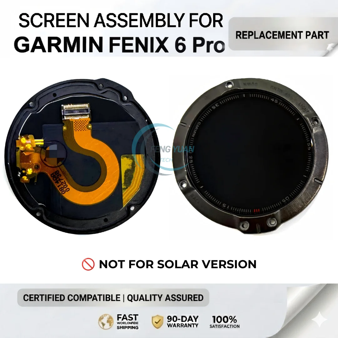 For Garmin Fenix 6 Pro 47mm LCD Display Screen Replacement Watch Repair Parts