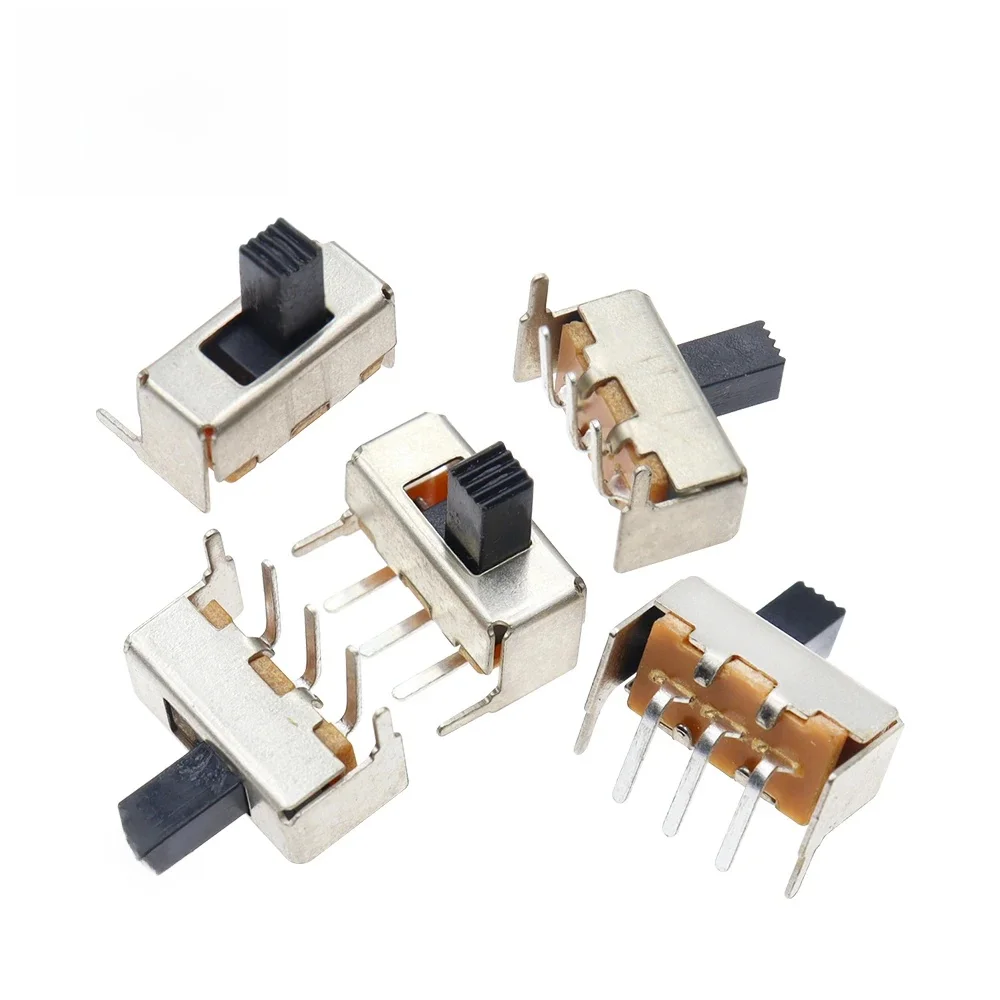 10 sztuk SS12F23 SS12F23VG5 0.5A 50V przełącznik dwupozycyjny 3PIN 1P2T 90 stopni zakrzywiona igła przełącznik suwakowy uchwyt wysoki 5mm — zdjęcie 2