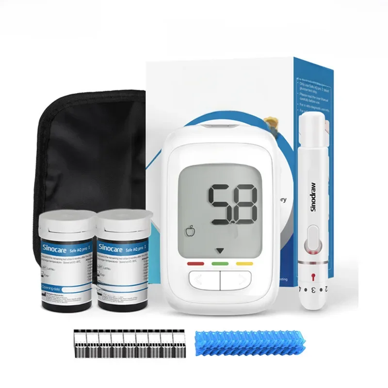 Sinocare Safe AQ pro Ⅰ Blutzuckermessgerät Glucometer Kit Diabetes Tester Medizinisches Blutzuckermessgerät oder nur Teststreifen Lanzetten