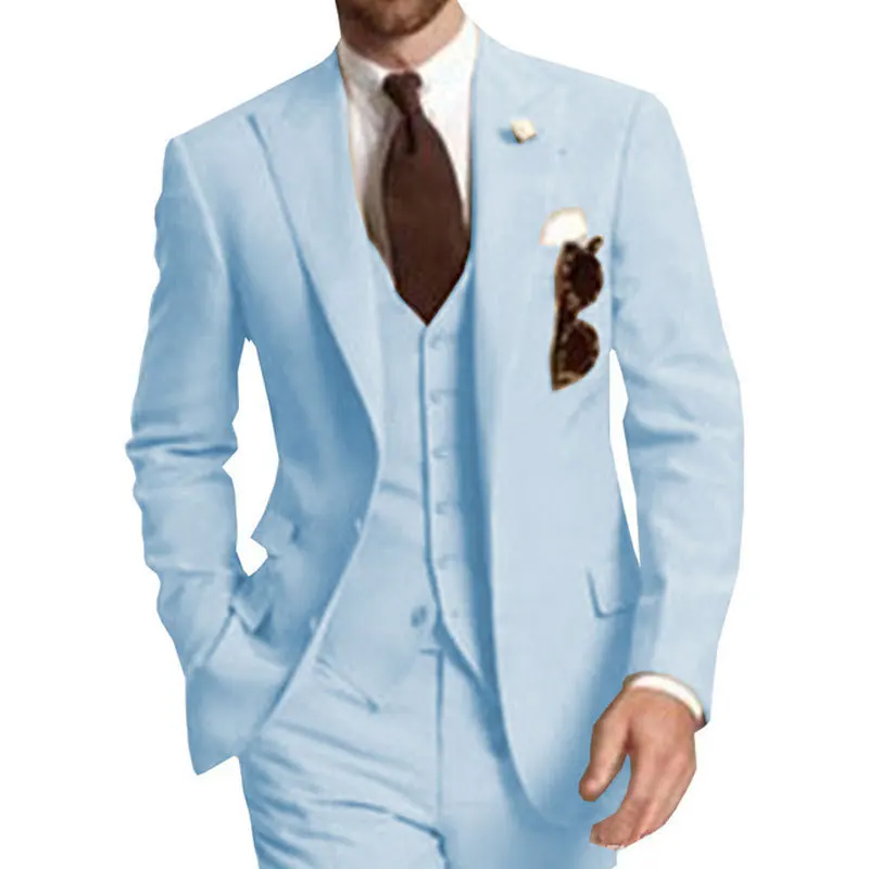 

2023 Men's Three-piece Suit African Cross-border Performance Suit Men's Dress Wedding Dress Groomsman Suit