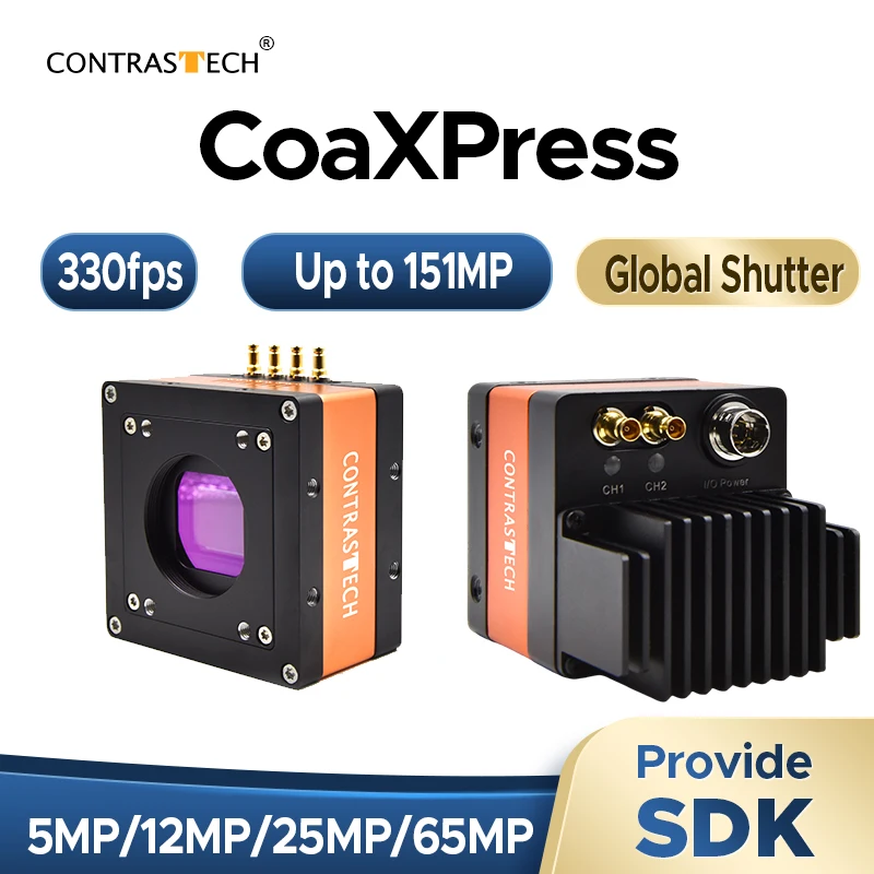 

Промышленная камера CoaXPress 5MP 12MP 25MP 65MP 151MP с глобальным затвором, высокоскоростная камера машинного зрения для инспекции, серия CXP Oryx